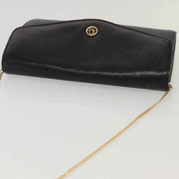 DIOR Chain Shoulder Bag Leather Black Gold - Picture 6 of 13